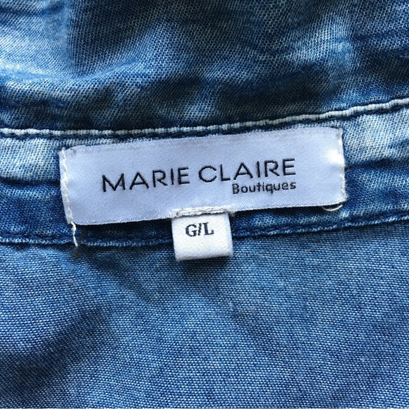 Marie Claire Boutiques Summer Top Blouse Sz L - Picture 4 of 10